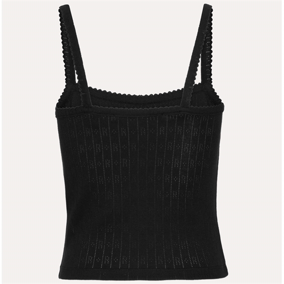 Rotate Pointelle Fitted Top, Sort 